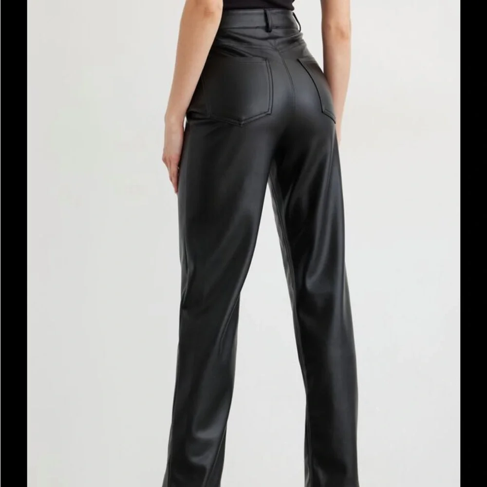 Dynamite Faux Leather Straight Pants - Picture 4 of 15